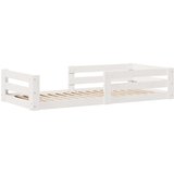 vidaXL Posteljni okvir brez vzmetnice bel 90x200 cm trdna borovina | Shoptok.si