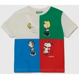 United Colors Of Benetton Otroška bombažna kratka majica X Peanuts
