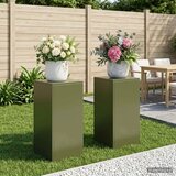  Stalak za biljke 2 pcs Maslinastozelena 30 x 30 x 60 cm Čelik - Maslinastozelena 2x (30 x 30 x 60 cm) | shoptok.hr