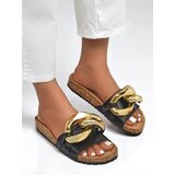 Resti Royalfashion Black women's flip-flops with Sofig decoration | Shoptok.si