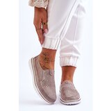 Kesi Suede slip-on shoes Beige-gold Inez | Shoptok.si