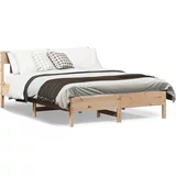 vidaXL Okvir za krevet s uzglavljem 140x200 cm od masivne borovine