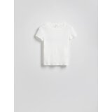 Reserved Pamučna majica slim fit - bijela | shoptok.hr