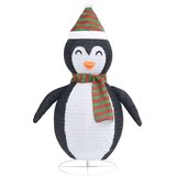vidaXL okrasna figura pingvin LED razkošno blago 120 cm | Shoptok.si