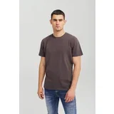 muška siva pamučna majica sa natpisom - basic model 256-6308-9156-4100