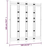  Sklopiva sobna pregrada s 4 panela 160 cm od bambusa i platna | shoptok.hr