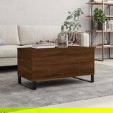  The Living Store Klubska mizica rjavi hrast 90x44,5x45 cm inženirski les - Klubska Mizica, (21453482) | Shoptok.si