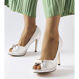 Gemre White peep-toe stilettos Paré | Shoptok.si