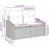  Vrtni kauč s jastukom s pohranom 123 x 62 x 69 cm poliratan | shoptok.hr