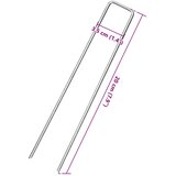  Klinovi za tlo U-oblika 50 kom 20 x 3,5 cm od pocinčanog čelika | shoptok.hr