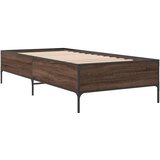  Okvir za krevet smeđi hrast 75x190 cm konstruirano drvo i metal | shoptok.hr