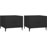  Stolić za kavu s metalnim nogama 2 kom crni 50 x 50 x 40 cm | Eponuda.com