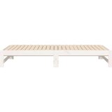  Izvlečna dnevna postelja bela 2x(75x190) cm trdna borovina, (20787831) | Shoptok.si