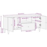 TV ormarić 105 x 33 x 46 cm od masivnog drva manga | shoptok.hr