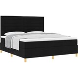 Krevet s opruga kutije s madracem Crna 180 x 200 cm tkanina | Eponuda.com