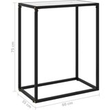 vidaXL Konzolni stol bijeli 60 x 35 x 75 cm od kaljenog stakla | shoptok.hr