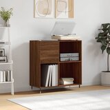 vidaXL Omarica za gramofonske plošče rjavi hrast 84,5x38x89cm inž. les | Shoptok.si