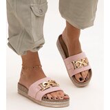 Gemre Pink flip-flops with a shiny buckle Niamh | ePonuda.com