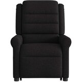  Masažni naslonjač na podizanje od tkanine crni | shoptok.hr