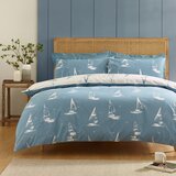 Catherine Lansfield Modra enojna posteljnina 135x200 cm Salcombe Boats – | Shoptok.si