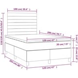  s oprugama i madracem krem 120 x 200 cm od tkanine | shoptok.hr