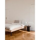 noo.ma Crni bračni krevet od iverice bez uzglavlja s podnicom 140x200 cm Streiko – | shoptok.hr