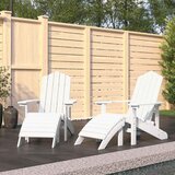  Vrtne stolice Adirondack s osloncima za noge 2 kom HDPE bijele | shoptok.hr