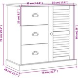  Komoda s ladicama VIGO 78 x 40 x 75 cm od masivne borovine | shoptok.hr