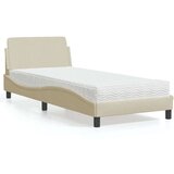  Postelja z vzmetnico krem 80x200 cm blago Cene