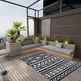 vidaXL Zunanja preproga črna 120x180 cm PP Cene