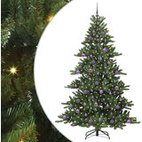 vidaXL Umetno Zložljivo Božično Drevo with LEDs z stojalom 210cm PVC | Shoptok.si