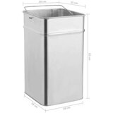 vidaXL Kanta za smeće s pepeljarom 36 L čelična crna | shoptok.hr
