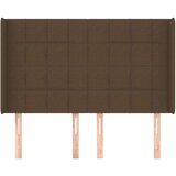  Vzglavje z ušesi temno rjavo 147x16x118/128 cm blago, (20952505) | Shoptok.si