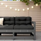 vidaXL Kutna vrtna sofa siva od masivne borovine Cijene