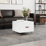 vidaXL Klubska mizica bela 50x50x40 cm inženirski les Cene