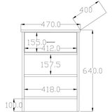 Hanah home noćni ormarić bele boje rb 168 03 | ePonuda.com