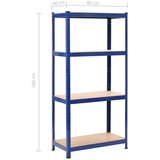 Police za pohranu 2 kom plave 80 x 40 x 160 cm čelik i MDF | shoptok.hr