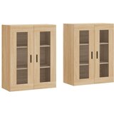 Maison Chic Stenska omarica - Zidna omarica 2 kosa sonoma hrast inženirski les iu1240, (22063490) | Shoptok.si