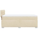  Krevet s oprugama i madracem krem 100 x 200 cm od tkanine | shoptok.hr