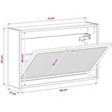  Ormar za cipele na zidu EDE 71 x 17 x 43 cm Konstruirano drvo | shoptok.hr