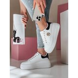 DStreet Sneakersy damskie na platformie KITNOT biało-czarne | Shoptok.si