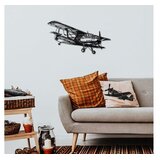 WALLXPERT Zidna dekoracija Avion-APT322MS, 39x74 cm, 1,5 mm, Crna | Eponuda.ba