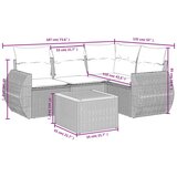 vidaXL 5-dijelni vrtni set sofa s jastucima bež od poliratana | shoptok.hr