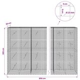 Gabion s žicom debljine 3 5 mm i mrežom 5x5 cm 850x20x200 cm - 20 cm 200 cm 850 cm | shoptok.hr