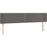 Maison Chic Vzglavna omarica - Nočna omarica - Posteljna omarica z ušesi sivo 203x16x78/88 cm umetno usnje, (21710220) | Shoptok.si