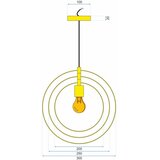 Toolight metalna prstenasta stropna svjetiljka zlato APP286-1CP | shoptok.hr