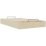 vidaXL Otomanski posteljni okvir brez vzmetnice krem 120x190 cm blago, (21611516) | Shoptok.si