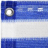 Balkonski zastor plavo-bijeli 90 x 500 cm HDPE | shoptok.hr