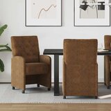 vidaXL Trpezarijske stolice s kotačima 2 pcs Smeđa 58 x 67 x 97 cm | shoptok.hr