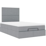  Otomanski krevet s madracem svjetlosivi 120x190 cm tkanine | shoptok.hr